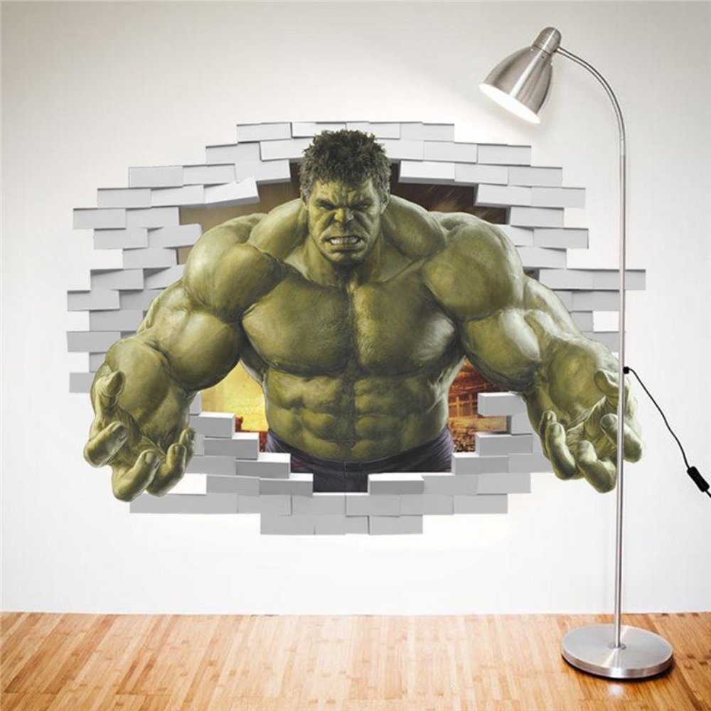 3D Incredible Hulk Vinyl Wall Decal